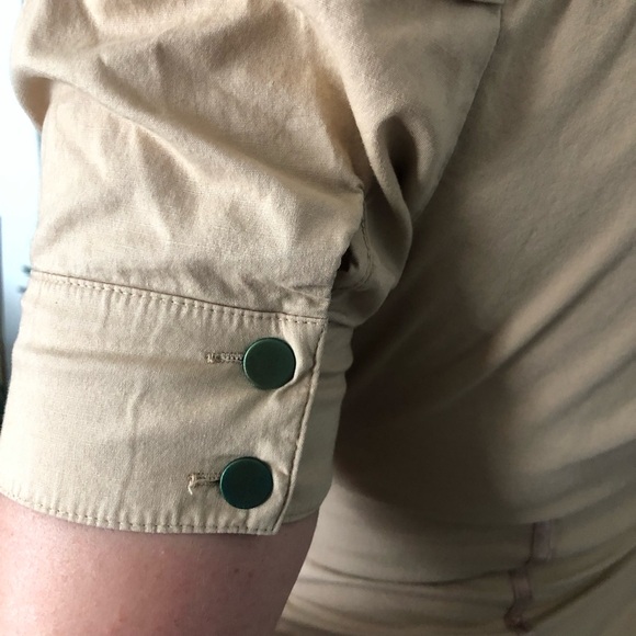 2b Bebe Light Brown Shirt with Satin Details - Picture 6 of 8